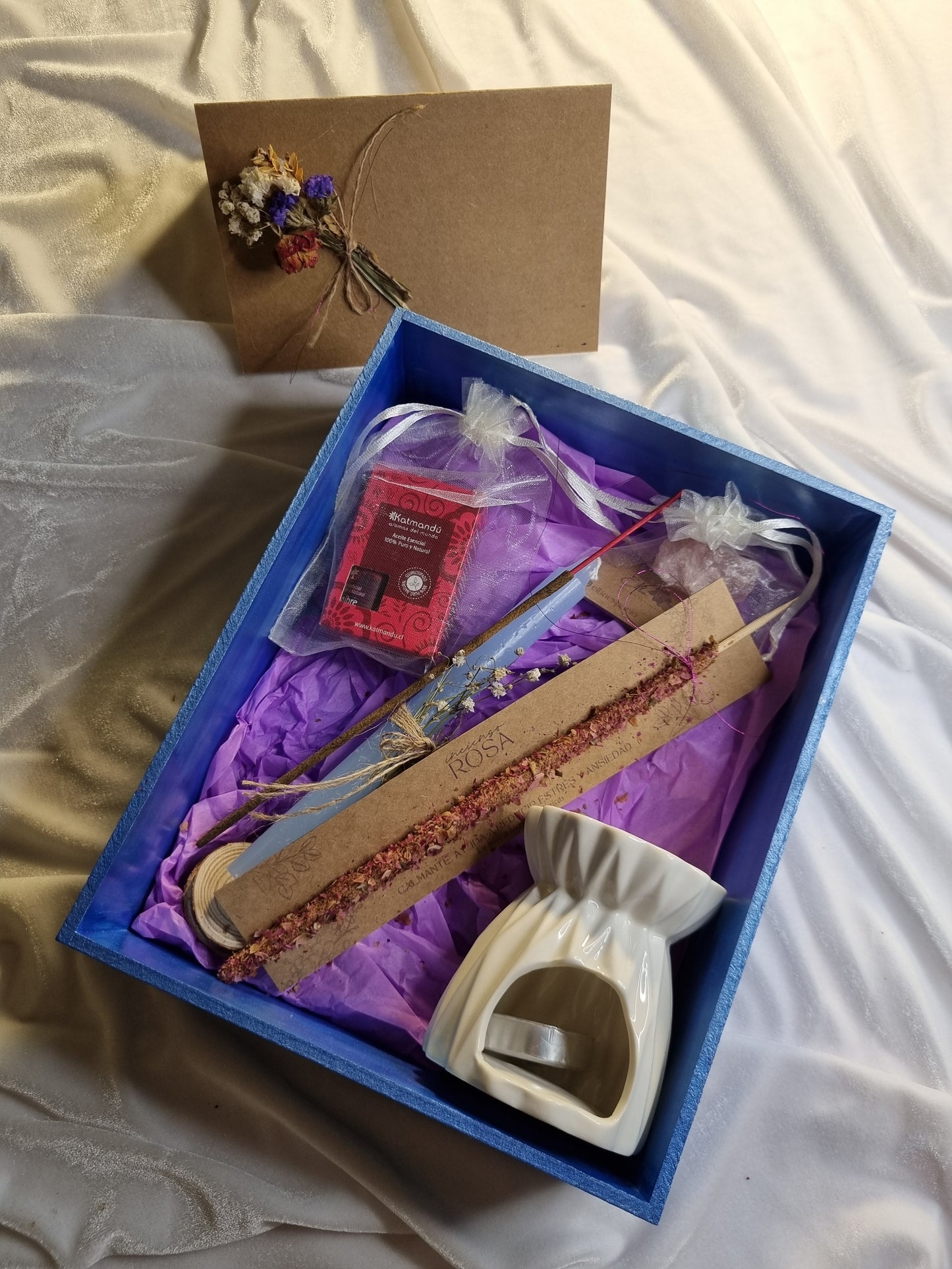 Caja de regalo - Azul botánico