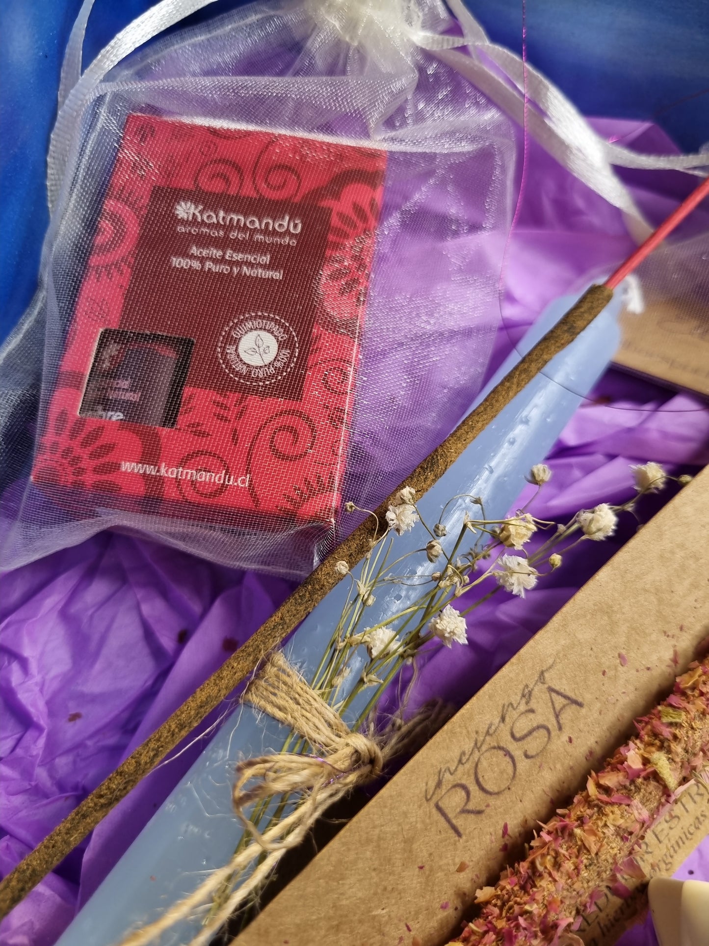 Caja de regalo - Azul botánico