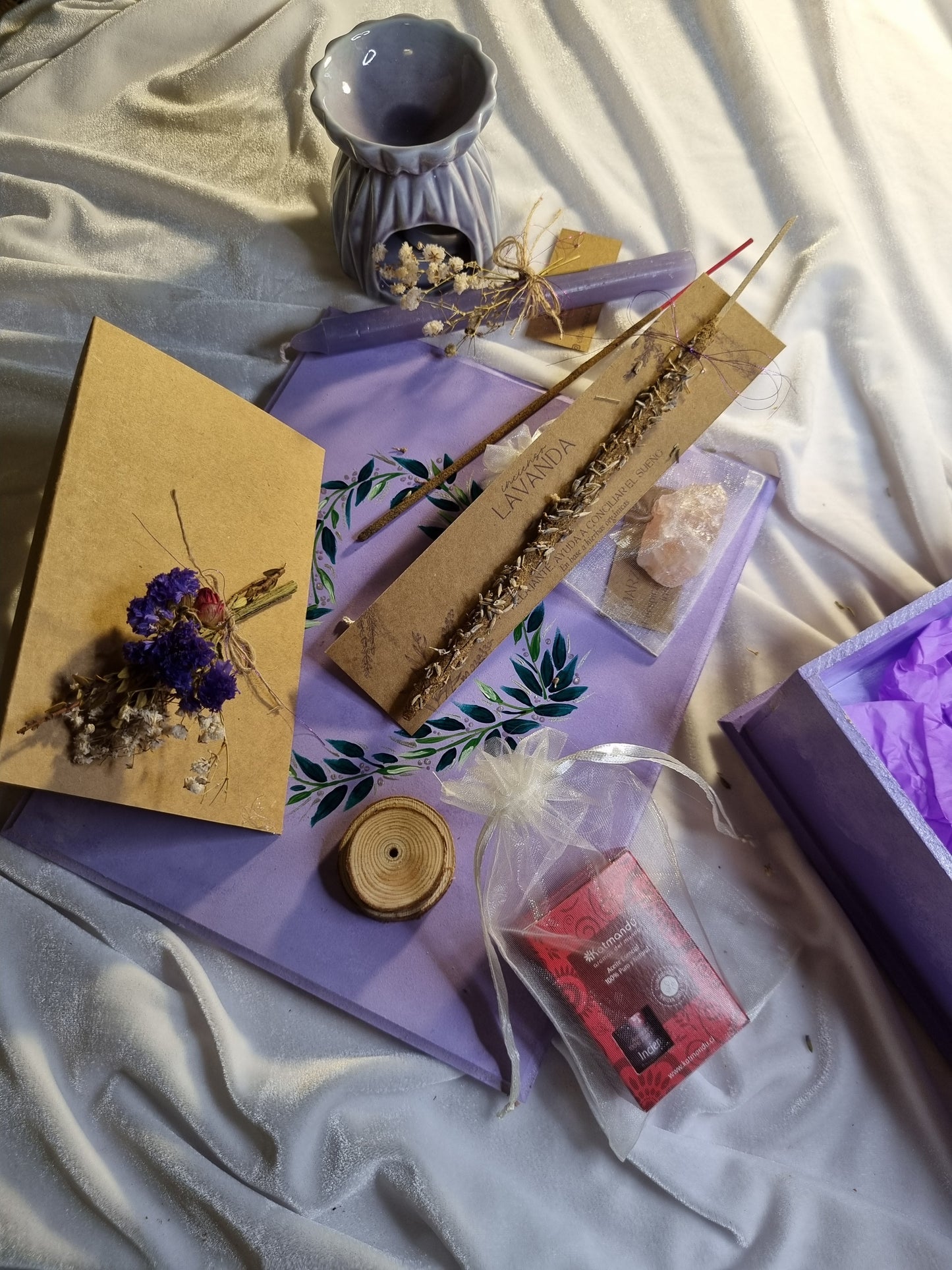 Caja de regalo - Corazón violeta