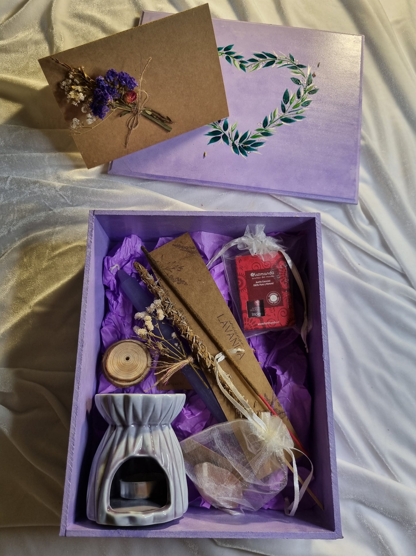 Caja de regalo - Corazón violeta
