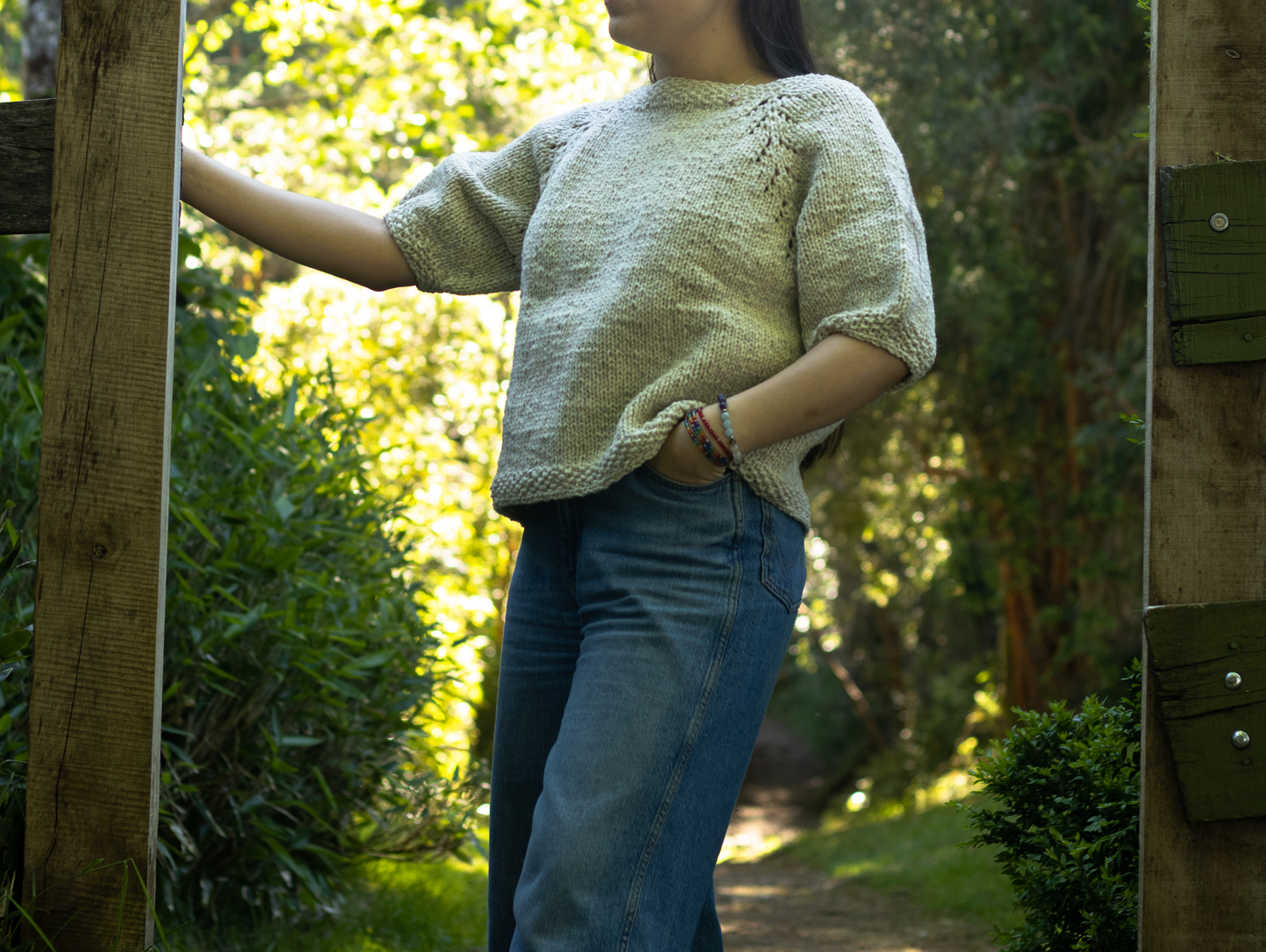 Sweater manga corta