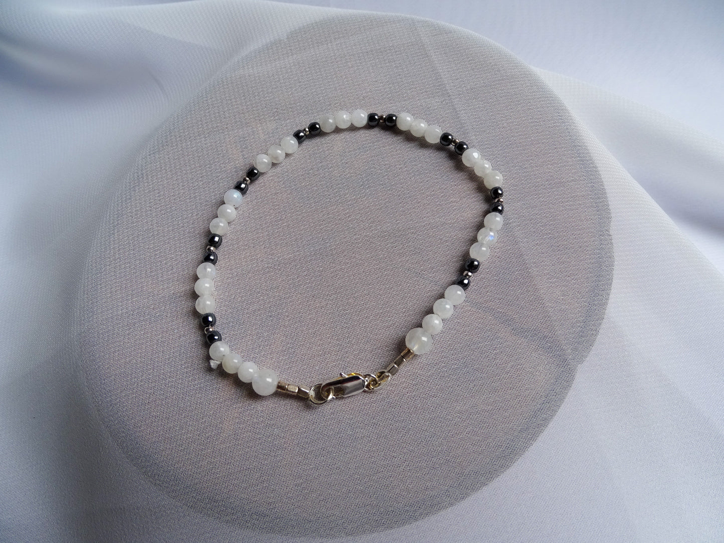 Piedra luna y hematite