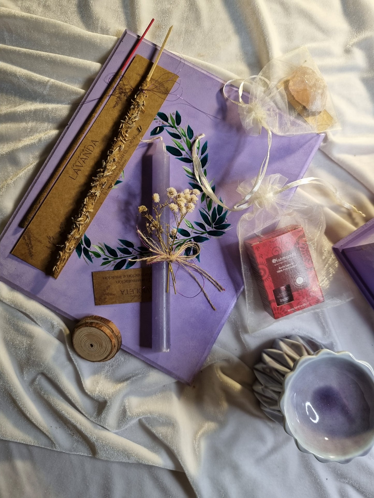Caja de regalo -  Corazón violeta