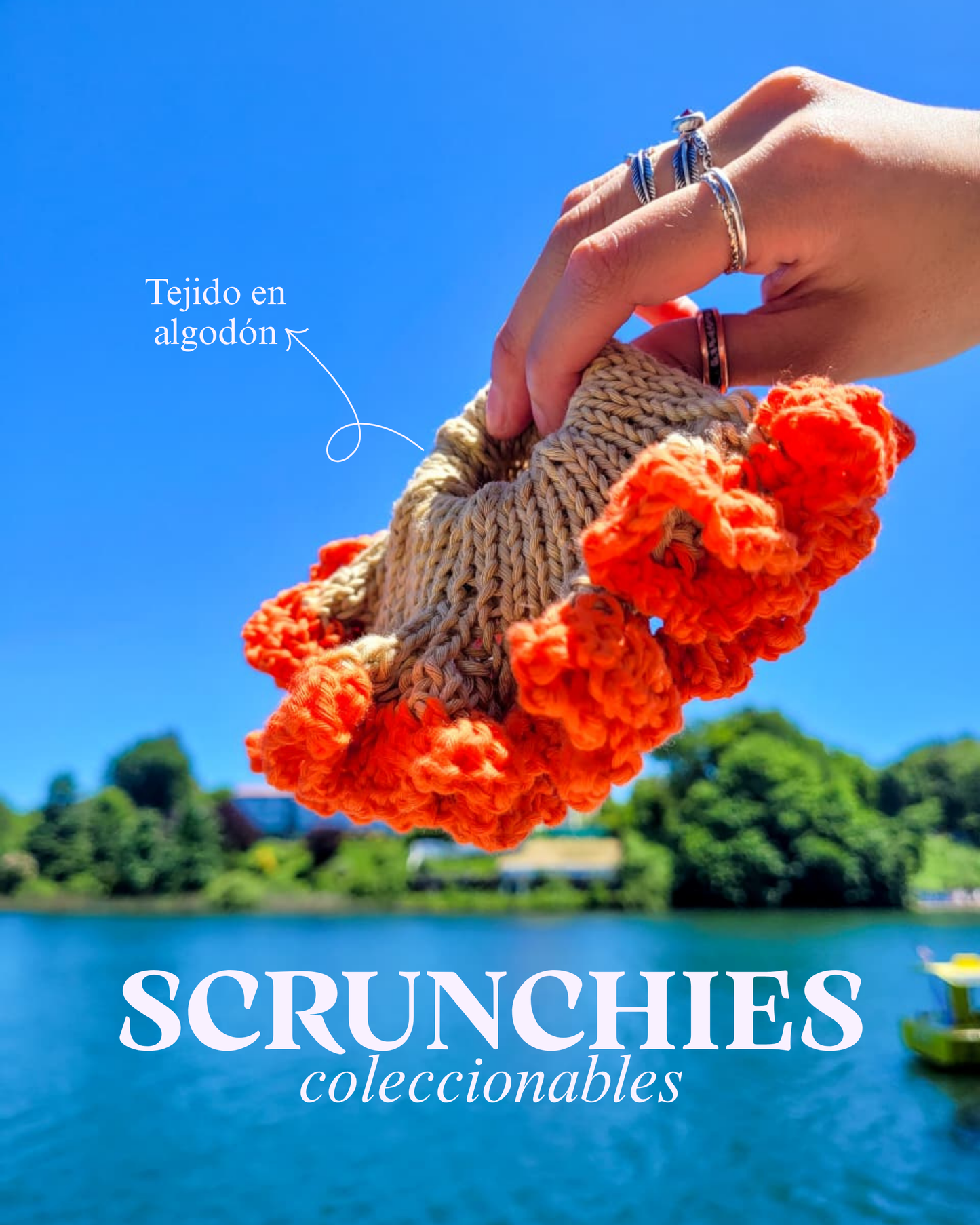 Scrunchie XL tejido en algodón